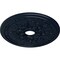 Ekena Millwork Rose and Ribbon Ceiling Medallion (Canopies up to 4"), 23 5/8"OD x 4"ID x 1 1/2"P, Midnight Dream CM23ROMDF - alternate 3